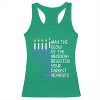 Jewish Faith and Pray Racerback Tank Top May The Glow Of The Menorah Brighten Your Darkest Moments - Wonder Print Shop