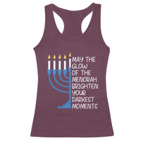 Jewish Faith and Pray Racerback Tank Top May The Glow Of The Menorah Brighten Your Darkest Moments - Wonder Print Shop