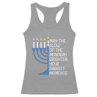 Jewish Faith and Pray Racerback Tank Top May The Glow Of The Menorah Brighten Your Darkest Moments - Wonder Print Shop