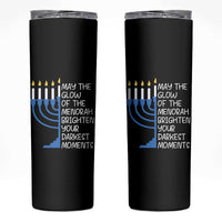 Jewish Faith and Pray Skinny Tumbler May The Glow Of The Menorah Brighten Your Darkest Moments - Wonder Print Shop