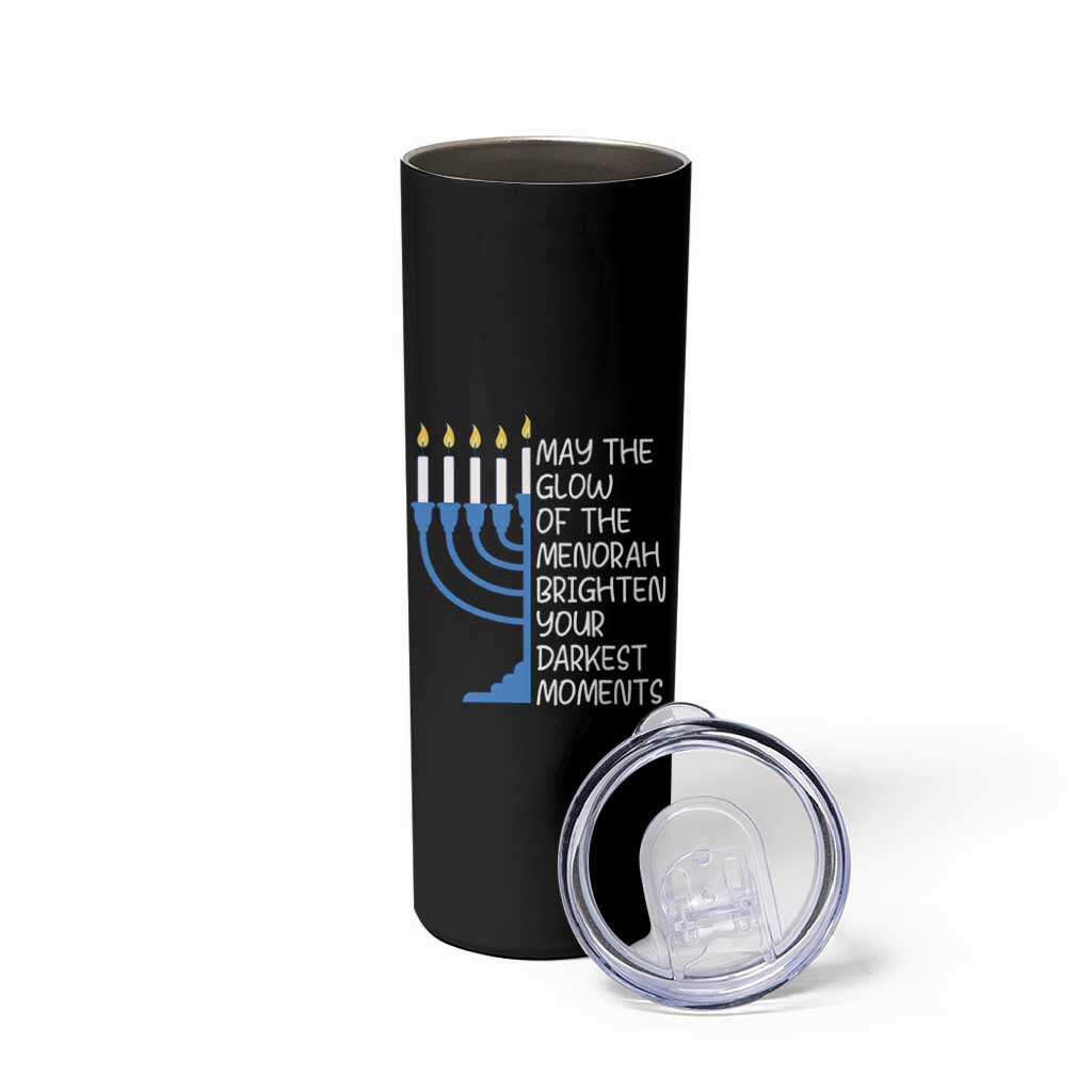 Jewish Faith and Pray Skinny Tumbler May The Glow Of The Menorah Brighten Your Darkest Moments - Wonder Print Shop