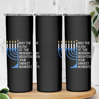 Jewish Faith and Pray Skinny Tumbler May The Glow Of The Menorah Brighten Your Darkest Moments - Wonder Print Shop