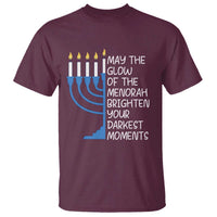 Jewish Faith and Pray T Shirt May The Glow Of The Menorah Brighten Your Darkest Moments - Wonder Print Shop