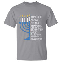 Jewish Faith and Pray T Shirt May The Glow Of The Menorah Brighten Your Darkest Moments - Wonder Print Shop