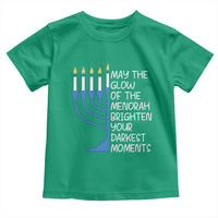 Jewish Faith and Pray Toddler T Shirt May The Glow Of The Menorah Brighten Your Darkest Moments - Wonder Print Shop