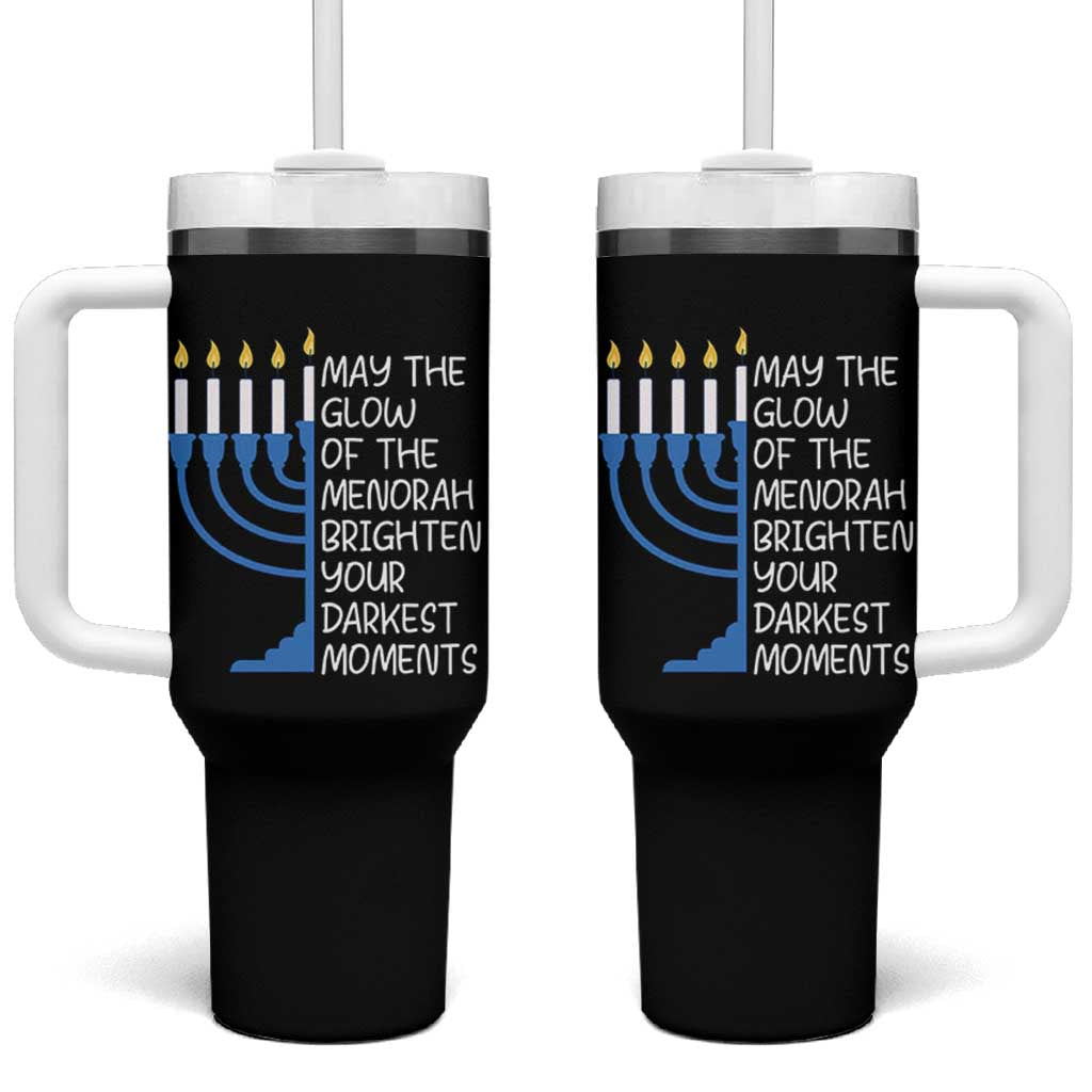 Jewish Faith and Pray Tumbler With Handle May The Glow Of The Menorah Brighten Your Darkest Moments - Wonder Print Shop