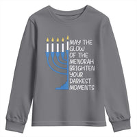 Jewish Faith and Pray Youth Sweatshirt May The Glow Of The Menorah Brighten Your Darkest Moments - Wonder Print Shop