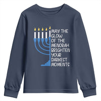 Jewish Faith and Pray Youth Sweatshirt May The Glow Of The Menorah Brighten Your Darkest Moments - Wonder Print Shop