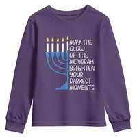 Jewish Faith and Pray Youth Sweatshirt May The Glow Of The Menorah Brighten Your Darkest Moments - Wonder Print Shop