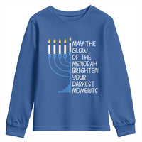 Jewish Faith and Pray Youth Sweatshirt May The Glow Of The Menorah Brighten Your Darkest Moments - Wonder Print Shop