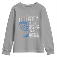 Jewish Faith and Pray Youth Sweatshirt May The Glow Of The Menorah Brighten Your Darkest Moments - Wonder Print Shop