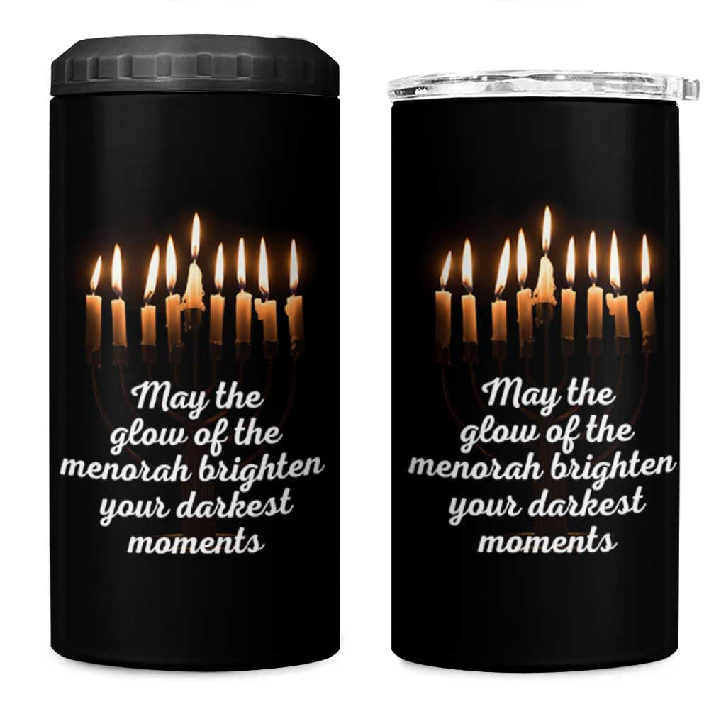 Jewish Faith and Pray Lights 4 in 1 Can Cooler Tumbler May The Glow Of The Menorah Brighten Your Darkest Moments - Wonder Print Shop