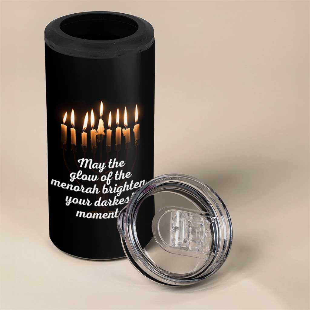 Jewish Faith and Pray Lights 4 in 1 Can Cooler Tumbler May The Glow Of The Menorah Brighten Your Darkest Moments - Wonder Print Shop