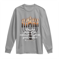 Jewish Faith and Pray Lights Long Sleeve Shirt May The Glow Of The Menorah Brighten Your Darkest Moments - Wonder Print Shop