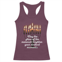 Jewish Faith and Pray Lights Racerback Tank Top May The Glow Of The Menorah Brighten Your Darkest Moments - Wonder Print Shop