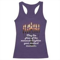 Jewish Faith and Pray Lights Racerback Tank Top May The Glow Of The Menorah Brighten Your Darkest Moments - Wonder Print Shop