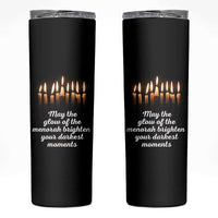 Jewish Faith and Pray Lights Skinny Tumbler May The Glow Of The Menorah Brighten Your Darkest Moments - Wonder Print Shop