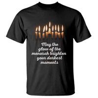 Jewish Faith and Pray Lights T Shirt May The Glow Of The Menorah Brighten Your Darkest Moments - Wonder Print Shop