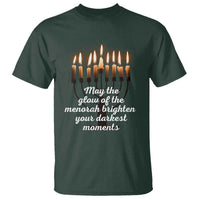 Jewish Faith and Pray Lights T Shirt May The Glow Of The Menorah Brighten Your Darkest Moments - Wonder Print Shop