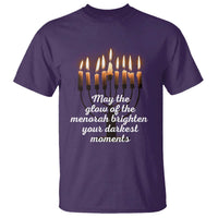 Jewish Faith and Pray Lights T Shirt May The Glow Of The Menorah Brighten Your Darkest Moments - Wonder Print Shop