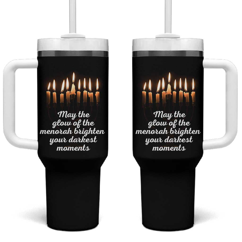 Jewish Faith and Pray Lights Tumbler With Handle May The Glow Of The Menorah Brighten Your Darkest Moments - Wonder Print Shop