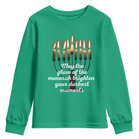 Jewish Faith and Pray Lights Youth Sweatshirt May The Glow Of The Menorah Brighten Your Darkest Moments - Wonder Print Shop