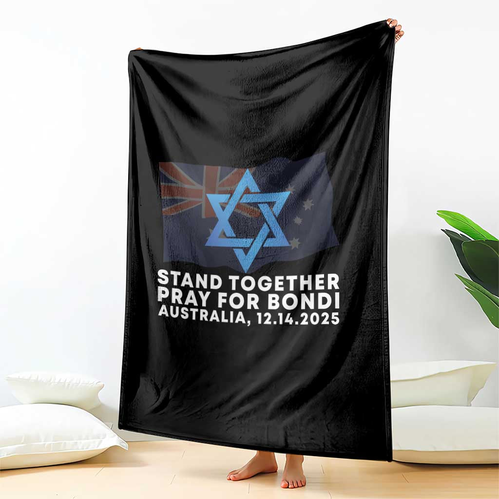 Jewish Strong Stand Together Throw Blanket Pray for Bondi Australia Hanukkah Dec 14 2025 Remembrance - Wonder Print Shop