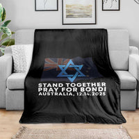 Jewish Strong Stand Together Throw Blanket Pray for Bondi Australia Hanukkah Dec 14 2025 Remembrance - Wonder Print Shop