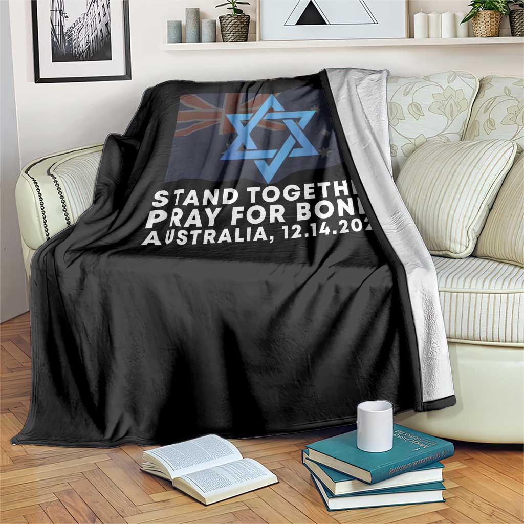 Jewish Strong Stand Together Throw Blanket Pray for Bondi Australia Hanukkah Dec 14 2025 Remembrance - Wonder Print Shop