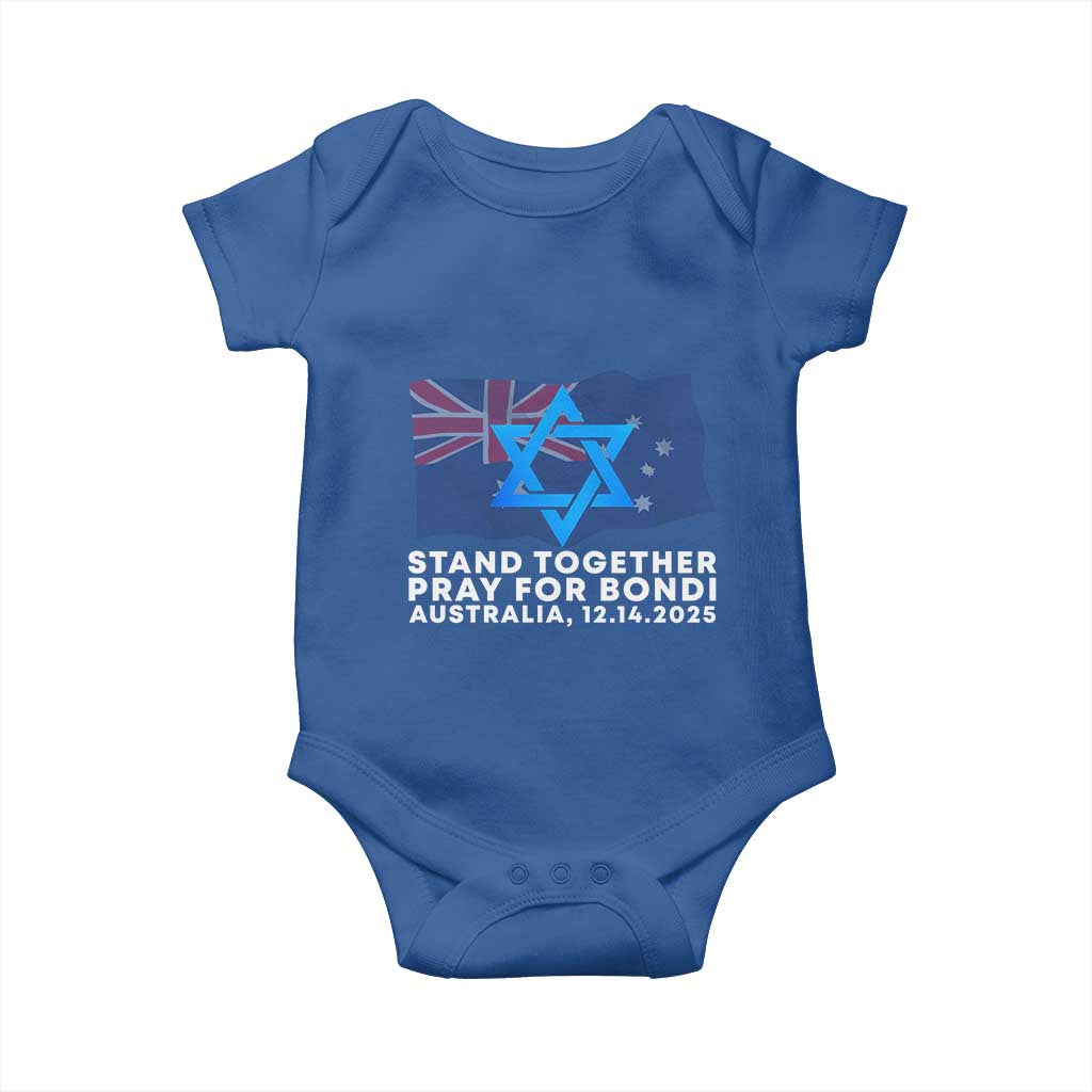 Jewish Strong Stand Together Baby Onesie Pray for Bondi Australia Hanukkah Dec 14 2025 Remembrance - Wonder Print Shop