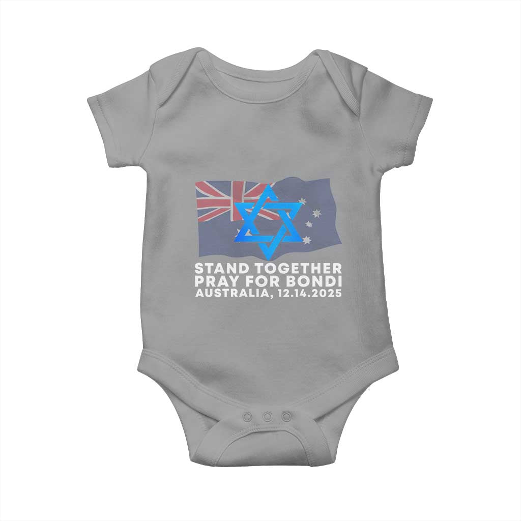 Jewish Strong Stand Together Baby Onesie Pray for Bondi Australia Hanukkah Dec 14 2025 Remembrance - Wonder Print Shop