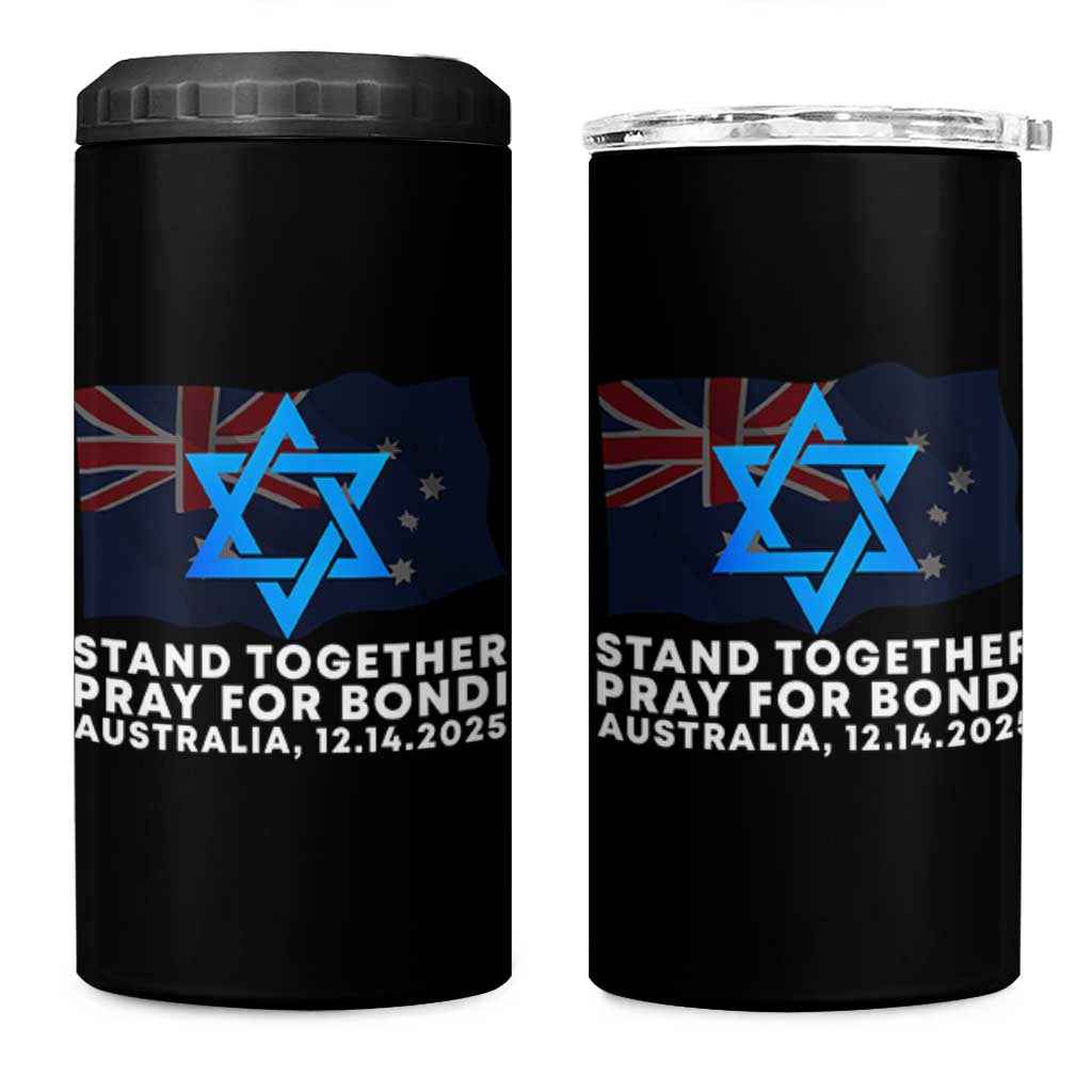 Jewish Strong Stand Together 4 in 1 Can Cooler Tumbler Pray for Bondi Australia Hanukkah Dec 14 2025 Remembrance - Wonder Print Shop
