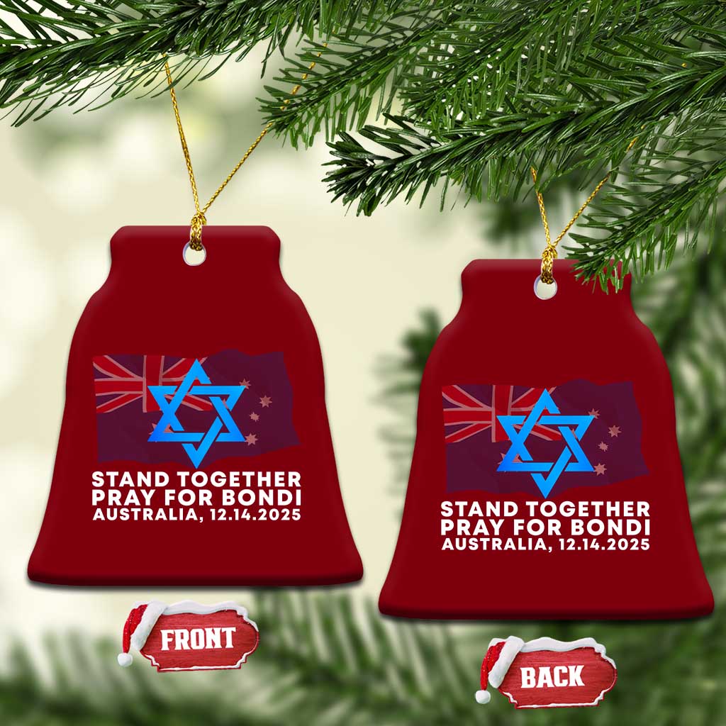 Jewish Strong Stand Together Ceramic Ornament Pray for Bondi Australia Hanukkah Dec 14 2025 Remembrance - Wonder Print Shop