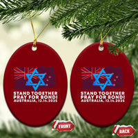 Jewish Strong Stand Together Ceramic Ornament Pray for Bondi Australia Hanukkah Dec 14 2025 Remembrance - Wonder Print Shop