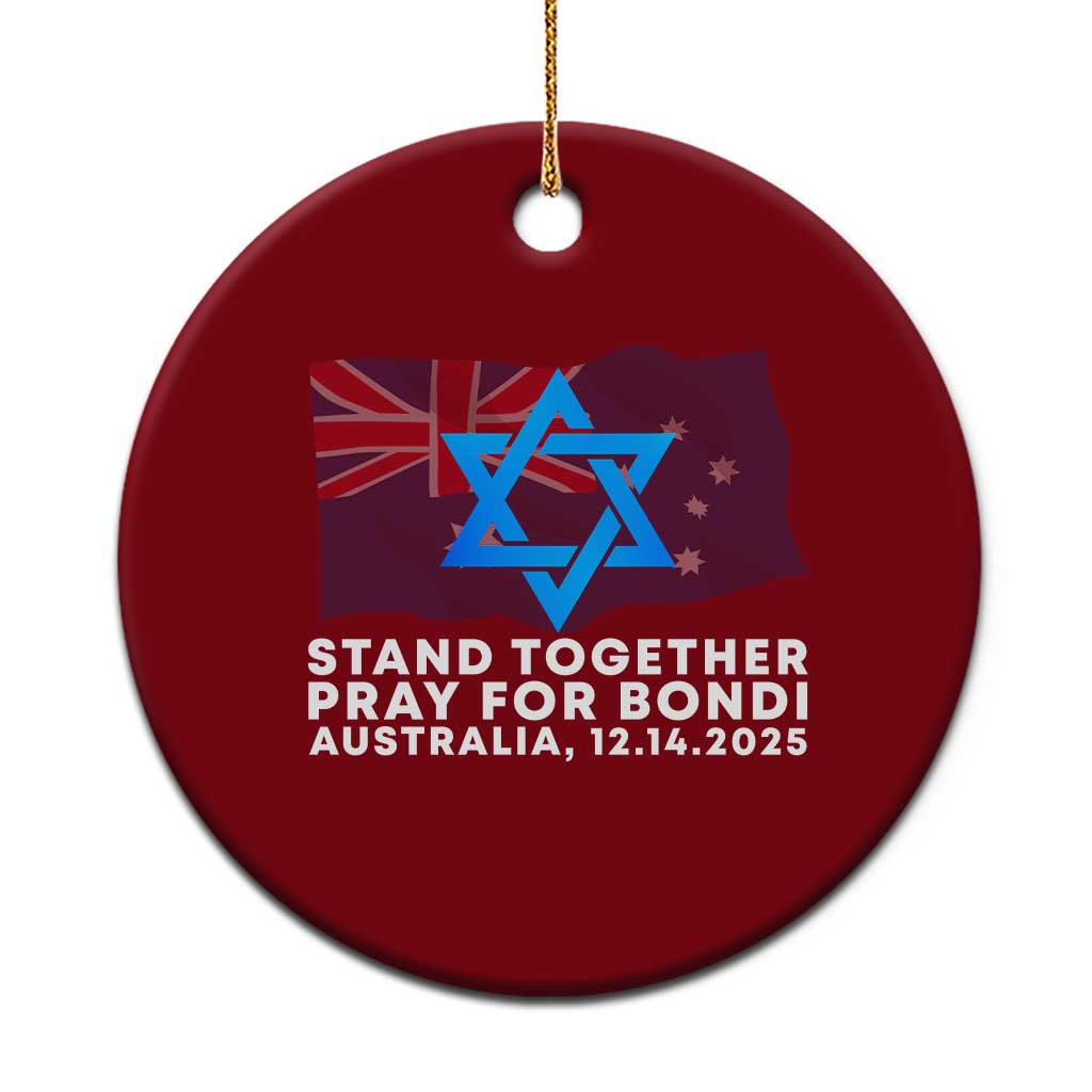Jewish Strong Stand Together Ceramic Ornament Pray for Bondi Australia Hanukkah Dec 14 2025 Remembrance - Wonder Print Shop