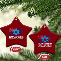Jewish Strong Stand Together Ceramic Ornament Pray for Bondi Australia Hanukkah Dec 14 2025 Remembrance - Wonder Print Shop