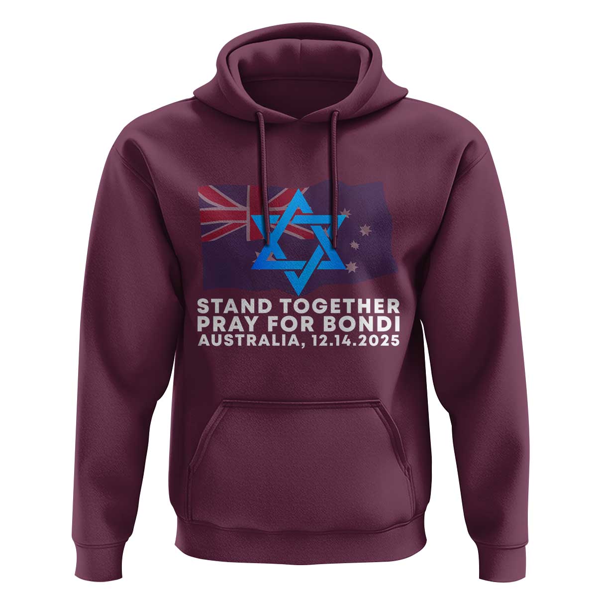 Jewish Strong Stand Together Hoodie Pray for Bondi Australia Hanukkah Dec 14 2025 Remembrance - Wonder Print Shop