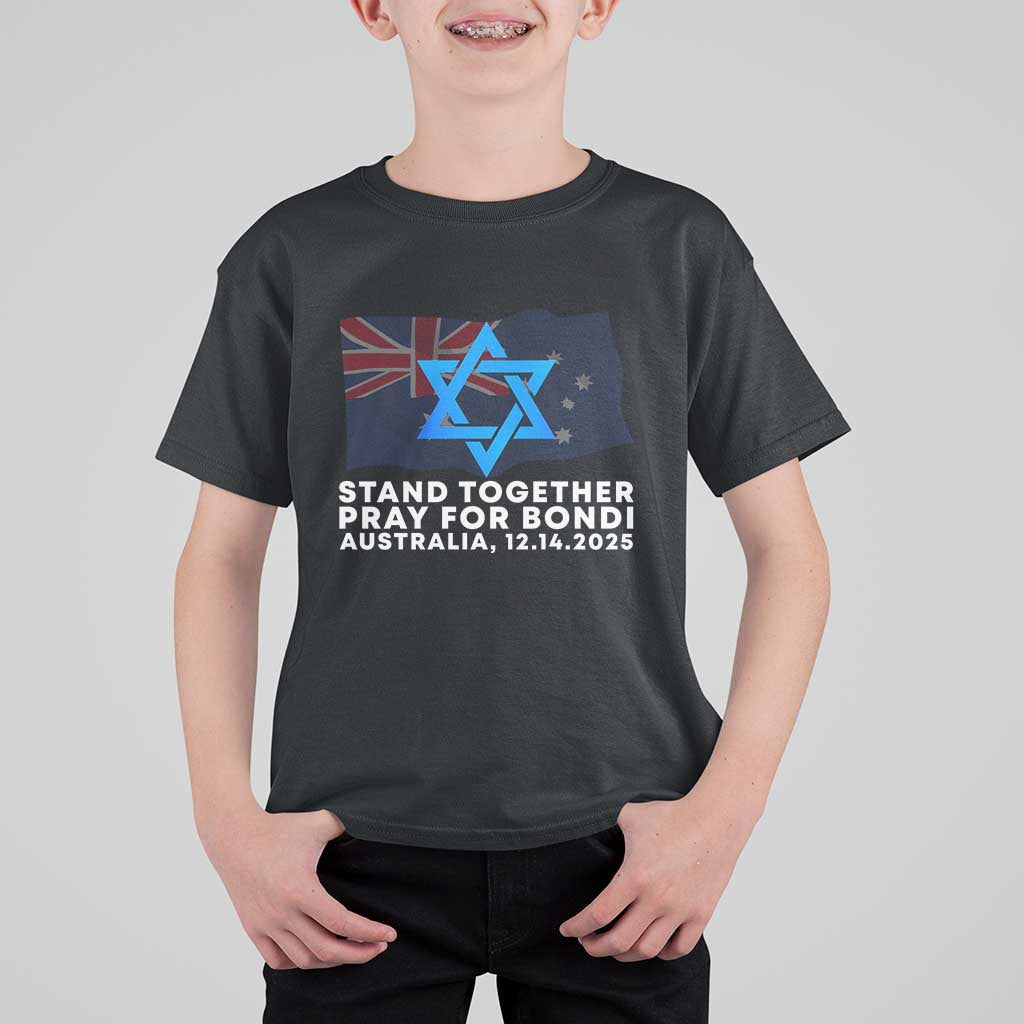 Jewish Strong Stand Together T Shirt For Kid Pray for Bondi Australia Hanukkah Dec 14 2025 Remembrance - Wonder Print Shop