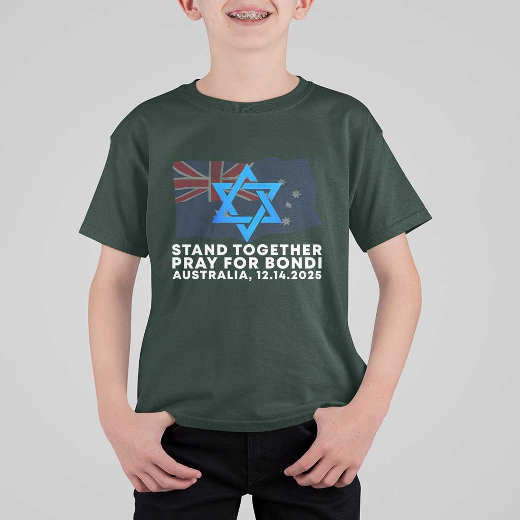Jewish Strong Stand Together T Shirt For Kid Pray for Bondi Australia Hanukkah Dec 14 2025 Remembrance - Wonder Print Shop