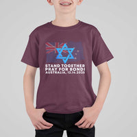 Jewish Strong Stand Together T Shirt For Kid Pray for Bondi Australia Hanukkah Dec 14 2025 Remembrance - Wonder Print Shop
