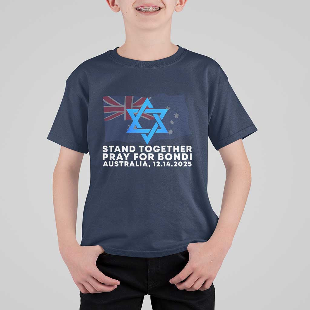 Jewish Strong Stand Together T Shirt For Kid Pray for Bondi Australia Hanukkah Dec 14 2025 Remembrance - Wonder Print Shop