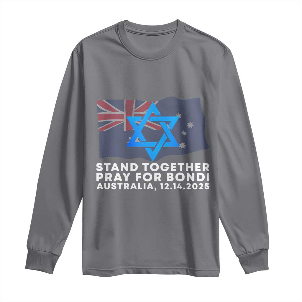 Jewish Strong Stand Together Long Sleeve Shirt Pray for Bondi Australia Hanukkah Dec 14 2025 Remembrance - Wonder Print Shop