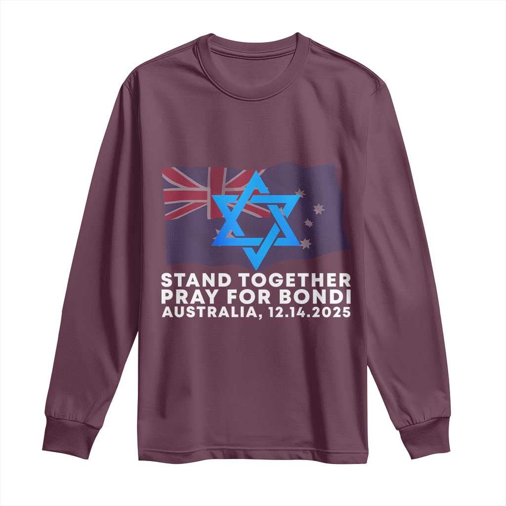 Jewish Strong Stand Together Long Sleeve Shirt Pray for Bondi Australia Hanukkah Dec 14 2025 Remembrance - Wonder Print Shop