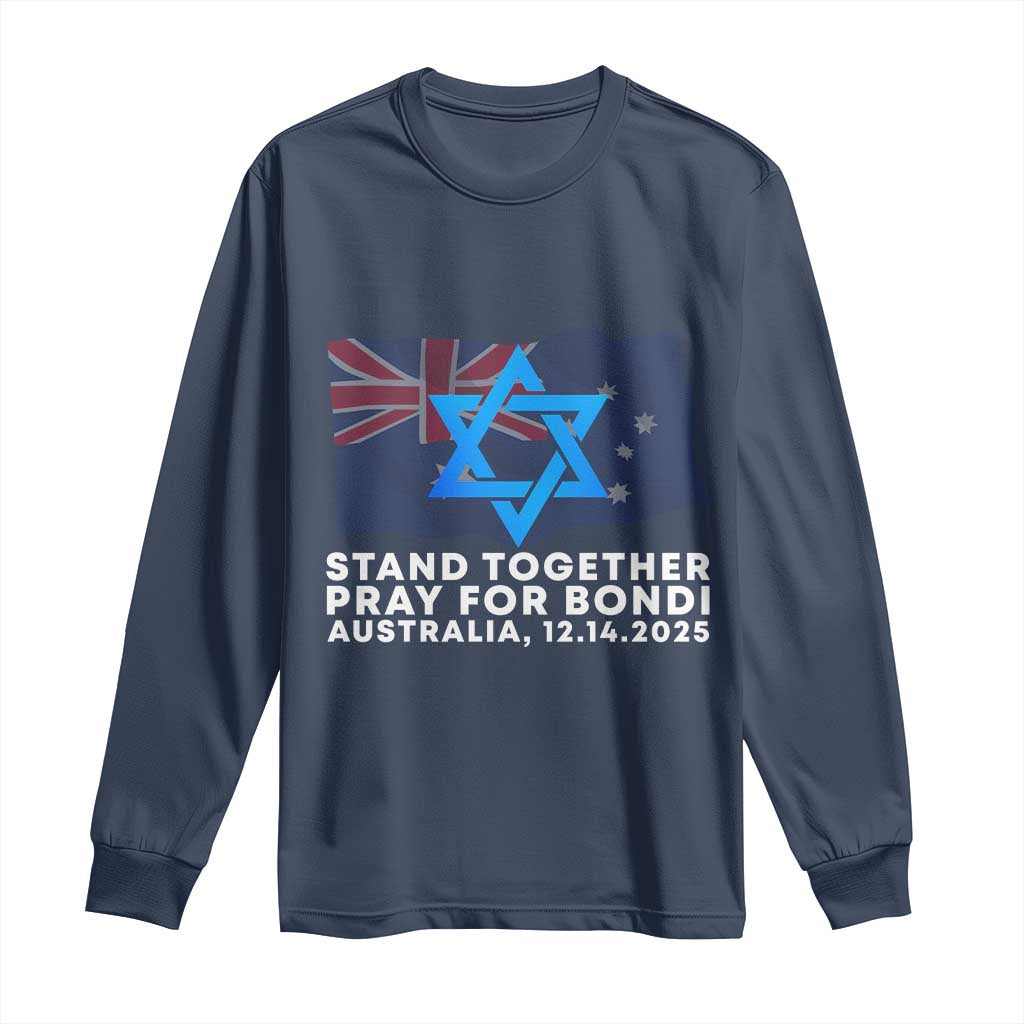 Jewish Strong Stand Together Long Sleeve Shirt Pray for Bondi Australia Hanukkah Dec 14 2025 Remembrance - Wonder Print Shop