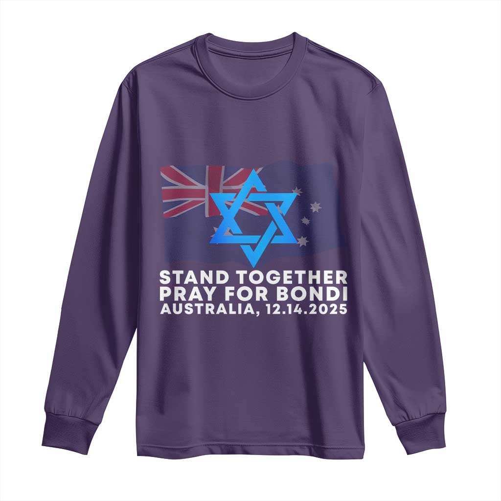 Jewish Strong Stand Together Long Sleeve Shirt Pray for Bondi Australia Hanukkah Dec 14 2025 Remembrance - Wonder Print Shop