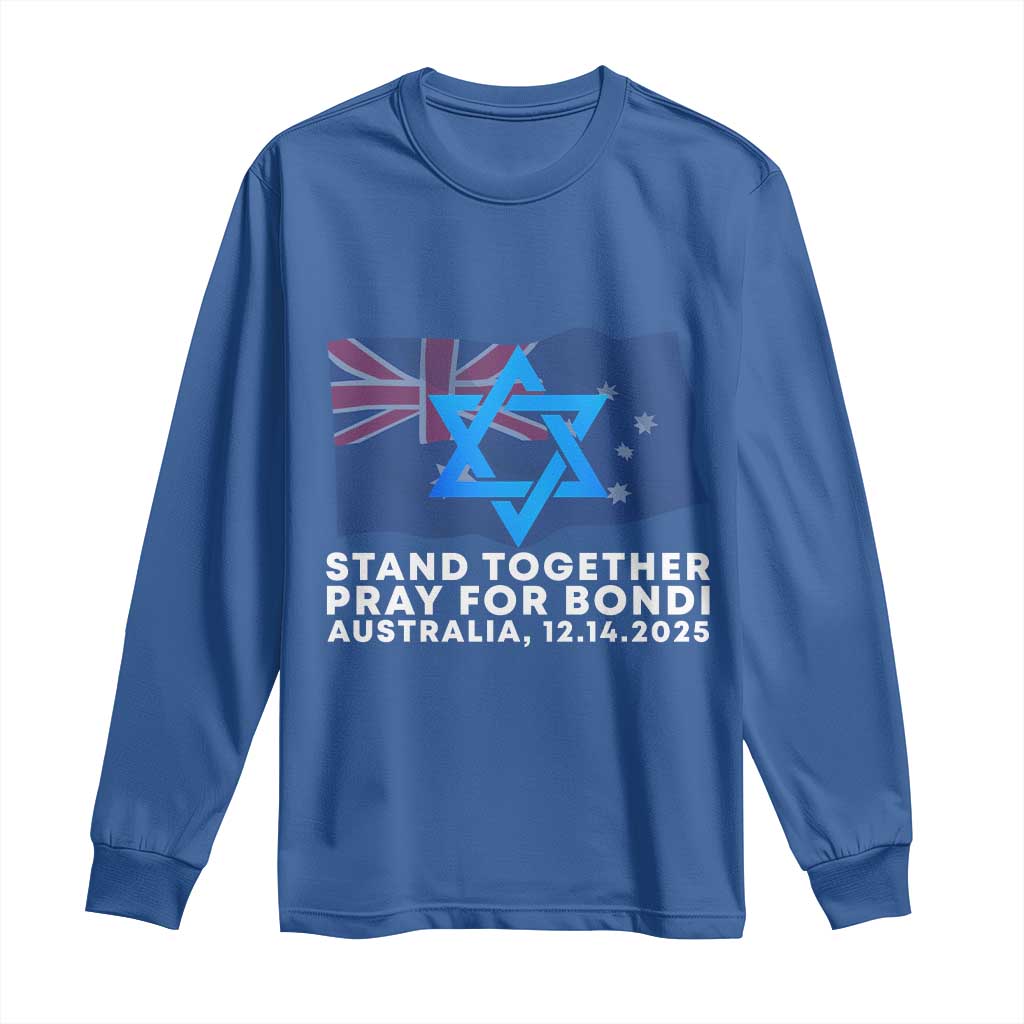 Jewish Strong Stand Together Long Sleeve Shirt Pray for Bondi Australia Hanukkah Dec 14 2025 Remembrance - Wonder Print Shop