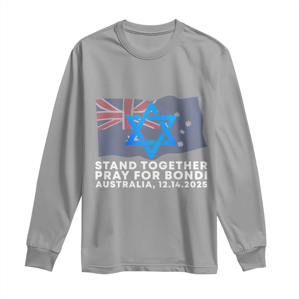Jewish Strong Stand Together Long Sleeve Shirt Pray for Bondi Australia Hanukkah Dec 14 2025 Remembrance - Wonder Print Shop