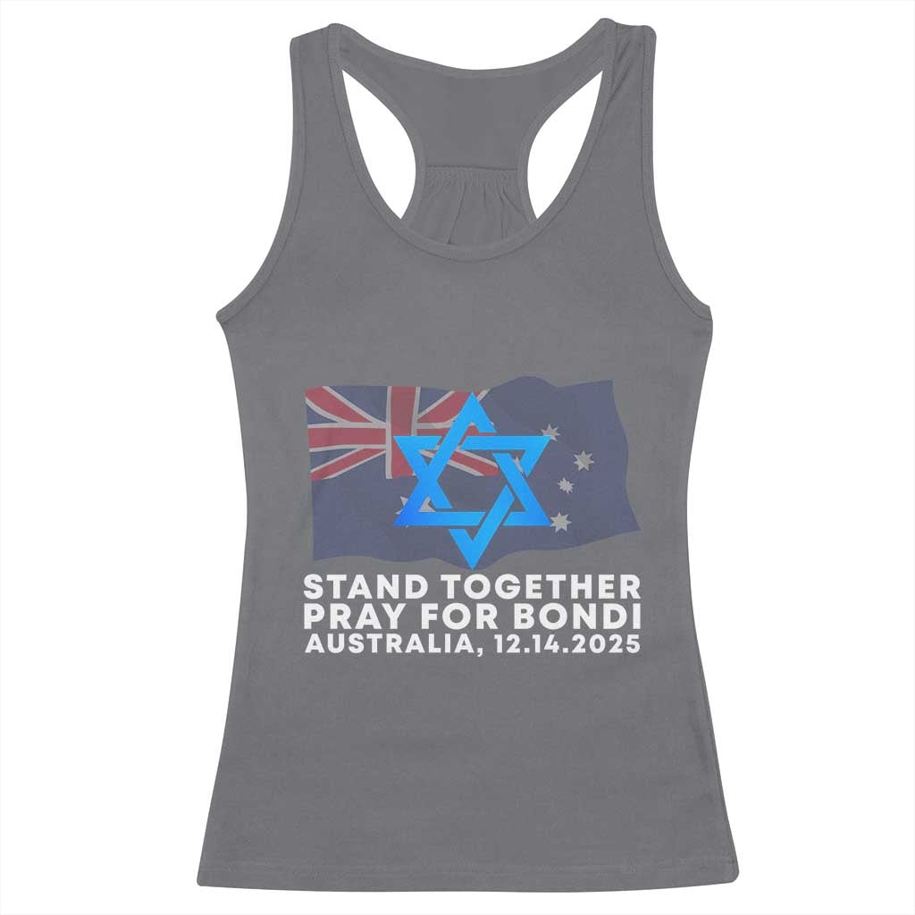 Jewish Strong Stand Together Racerback Tank Top Pray for Bondi Australia Hanukkah Dec 14 2025 Remembrance - Wonder Print Shop