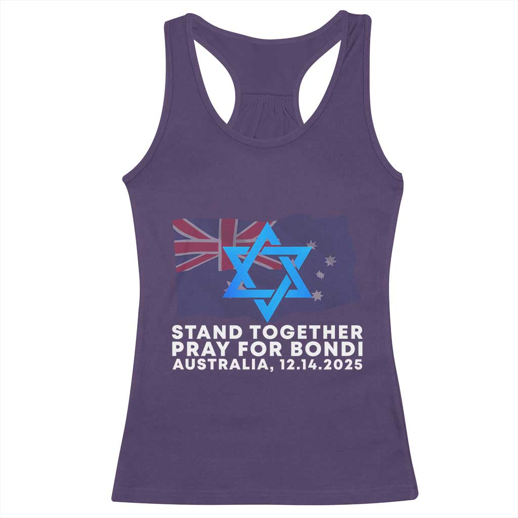 Jewish Strong Stand Together Racerback Tank Top Pray for Bondi Australia Hanukkah Dec 14 2025 Remembrance - Wonder Print Shop