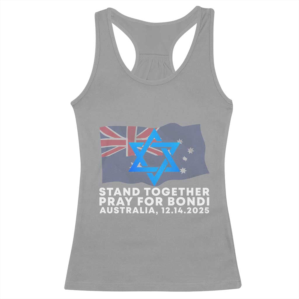 Jewish Strong Stand Together Racerback Tank Top Pray for Bondi Australia Hanukkah Dec 14 2025 Remembrance - Wonder Print Shop